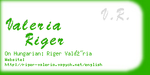valeria riger business card